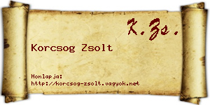 Korcsog Zsolt névjegykártya